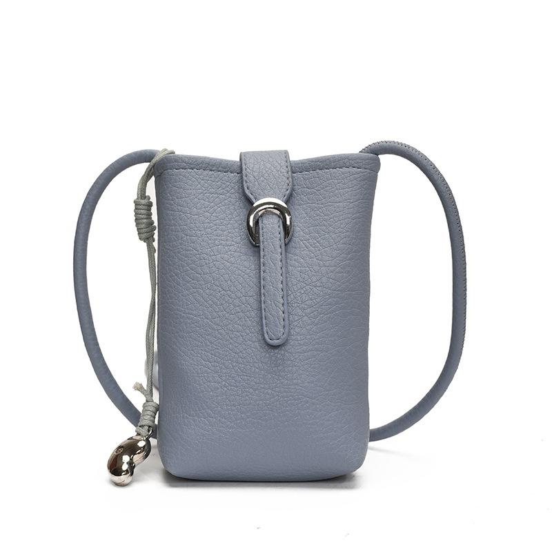 Simple retro mobile phone bucket bag new fashionable summer texture shoulder bag casual versatile messenger bag
