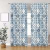 2 Panels Ethnic Style Pattern Splicing Printed Curtains   Shade and Privacy Protection   Suitable for Decorating Various Rooms