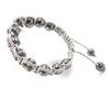 Les Trésors De Lily [J8951] - Gray 'Shambhala' Ethnic Bracelet
