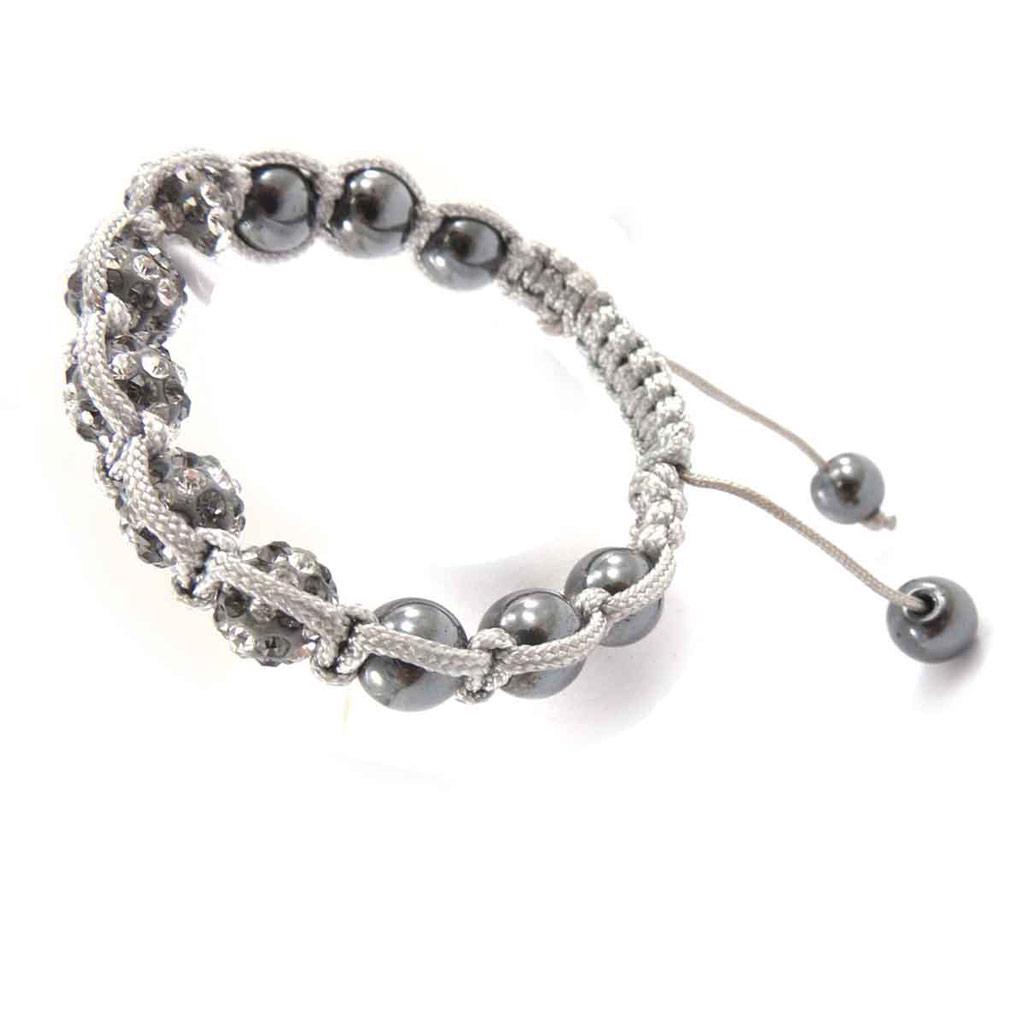 Les Trésors De Lily [J8951] - Gray 'Shambhala' Ethnic Bracelet