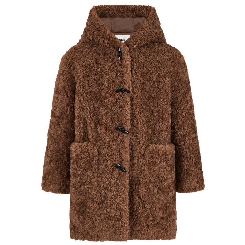 Little MOCo. Kids  Faux Lamb Wool Hooded Long Coat 160