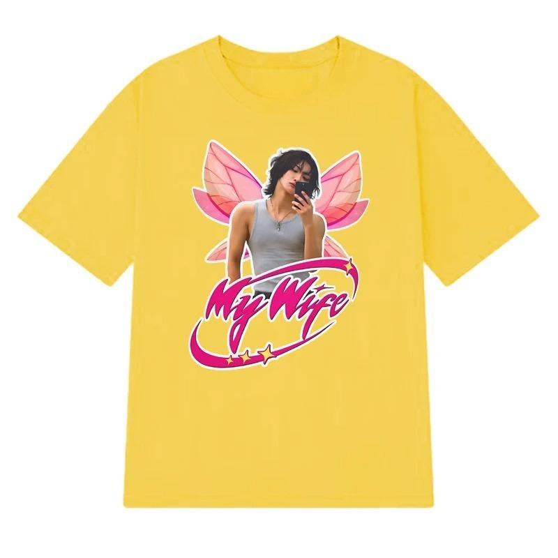 2026 Koreanischer KPop Ateez Seonghwa Mein Ehemann Aufdruck T-Shirt Sommer Herren Damen Mode Y2k Kurzarm T-Shirts Unisex 100% Baumwolle Oberteil