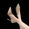 New Women's Summer Sandals High Heel Luxury Shoes Wedding Evening Elegant Sexy Dress Party Designer Stilito Heel Big Size 42 43