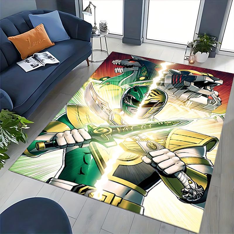 1pc Power Rangers Green Ranger Anime Cartoon Design Office Chair Mat Non-Slip Carpet for Home Decor, Suitable for Office, Living Room, Bedroom, Game R