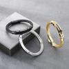 Stainless Steel Cable Wire Bracelet for Men Gold Color Magnetic Clasp Jewelry Trendy Black Accent Wristband Accessory for Gifts
