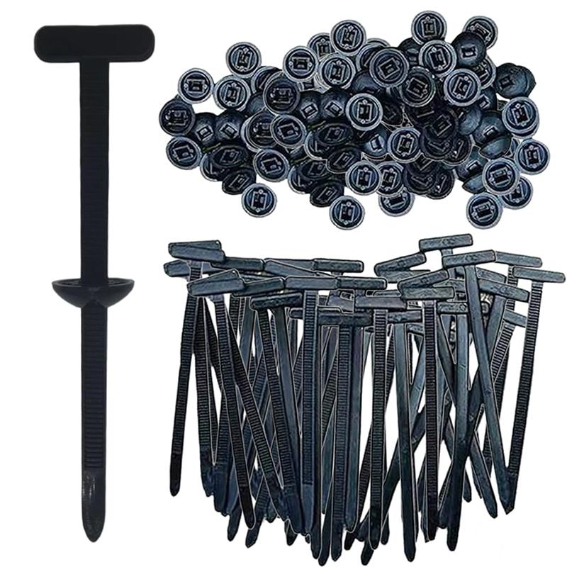 10-300Pcs Nylon Universal Cable Tie Buckle Self-Locking Zip Ties Holder With Pin Button Multipurpose Strap For Car Daily Repair
