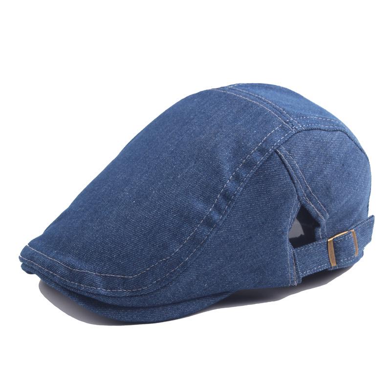 Hat Women'S Autumn Cap Men'S Washed Denim Beret Outdoor Sun Hat Sun Protection Hat