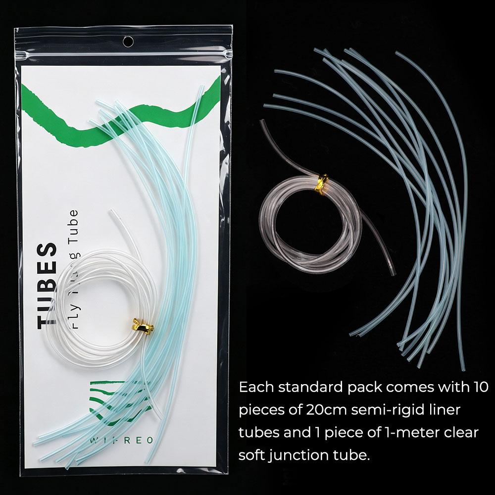 1–6 Packs Semi-Rigid Liner & Soft Junction Tubbing – Clear Fly Tying Tubes for Salmon, Trout, Steelhead Streamers and Tube Flies
