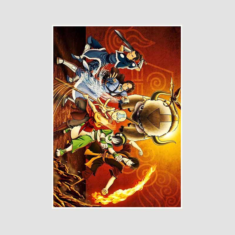 

Классический аниме Аватар Легенда об Аанге Плакат Ретро Белые бумажные постеры Настенная живопись Домашний декор Фреска Украшение гостиной Эстетика 42x30cm