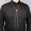 Cowboy Necktie Metal Cube Pendant Bolo Tie for Gentlemana Shirt Sweater Decors