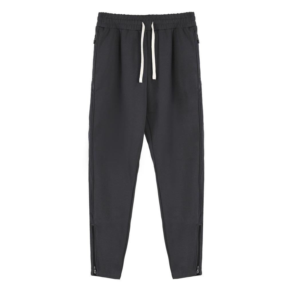 Men's Slim Fit Zippered Cotton Sweatpants for Spring & Autumn – Casual Outdoor Sportswear