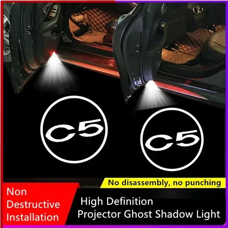 2PCS Wireless Car Door Led Welcome Laser Projector Logo Shadow Light For Citroen C5 2006-2013 C5 II 2004-2008 X7 2010-2017