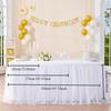 1pc White Mesh Table Skirt with Gold Edge, One Layer of Cloth, Two Layers of Yarn Velcro Table Skirt, Wedding Party Decorations