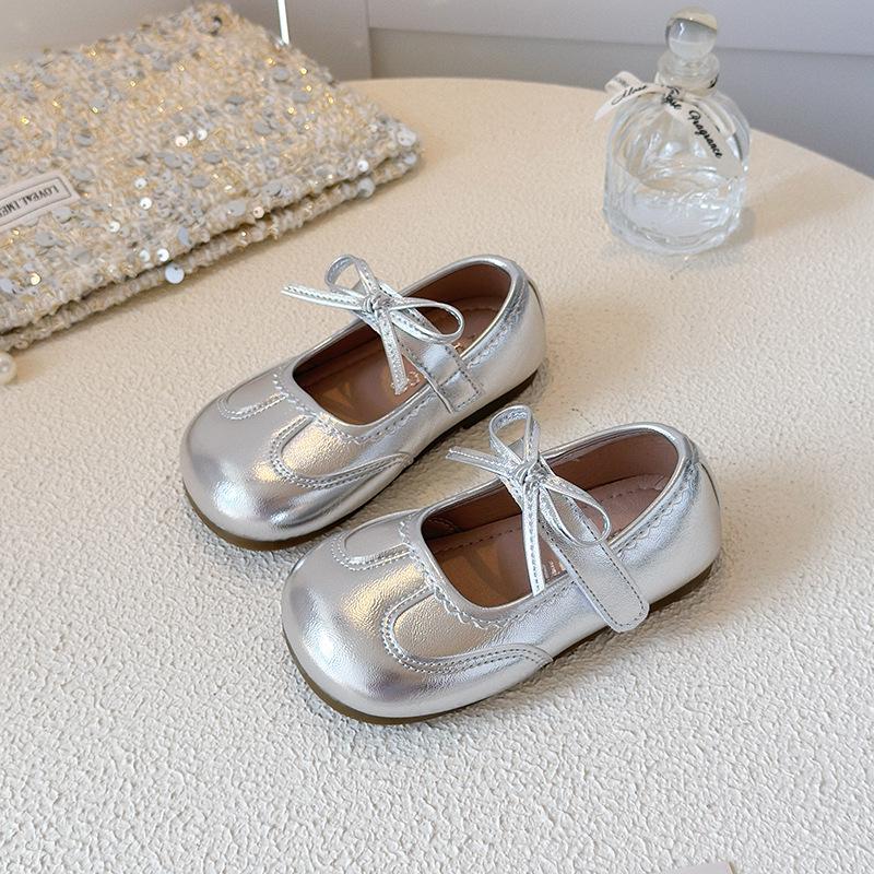 2026 Spring Baby Girls' Princess Low-Cut Leather Walker Shoes