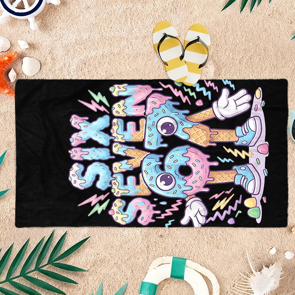 1 Stück 67 Sechs Sieben Freundschaft Strandtuch Schnelltrocknendes Handtuch Geeignet für Meeresufer Pool Camping Urlaub Yoga Für Familie Freunde