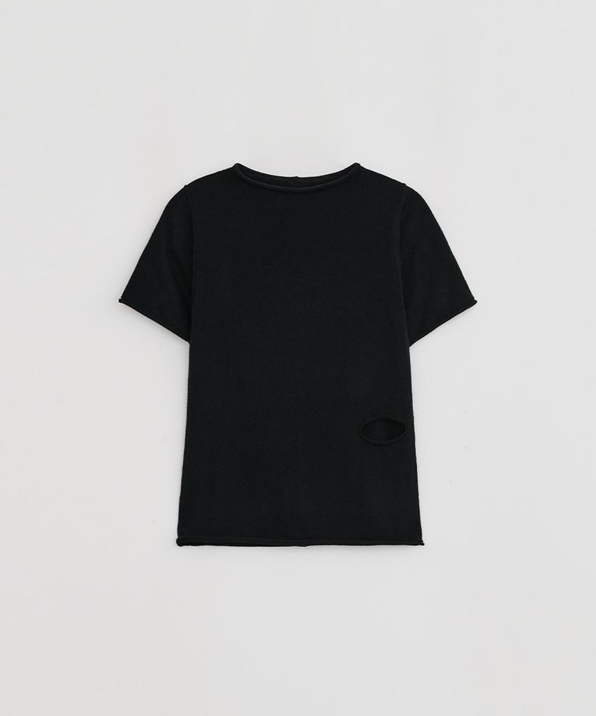 Loutaideu Slit Turtleneck Knit [Black]