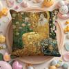 Vikama Bedroom Living Room Sofa Cushion Covers Oil Painting Style Printed Cushion Covers Short Pile Double Sided Print