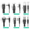Flat Flexible USB C Charging Cable Double Elbow Mobile Game Cable  Data Transfer
