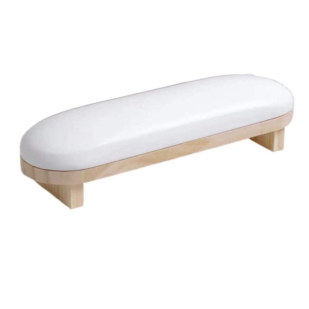 Wood Stand Manicure Hand Pillow PU Leather Manicure Table Mat Nail Art Hand Cushion  For Two Hands