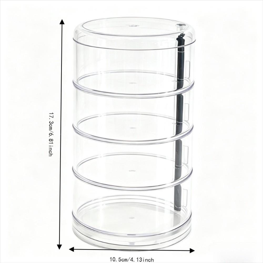 Rotatable Base Rotatable Storage Box Four‑layer Hair Clip Container Hair Tie Holder Bedroom