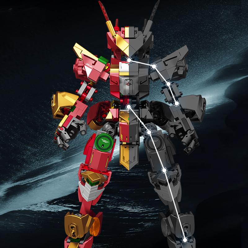 SEMBO BLOCK Mechanic Series NeZha Transforming Mecha Building Blocks MOC Classic cartoon Movie Model Assembly Bricks Boy Toy