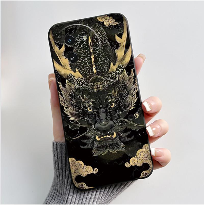 Casing For Doogee Note 59 Note59 Pro Plus 5G Phone Case Luxury Dragon Cute Cool Boys Girls Black Matte Soft Silicone Back Cover