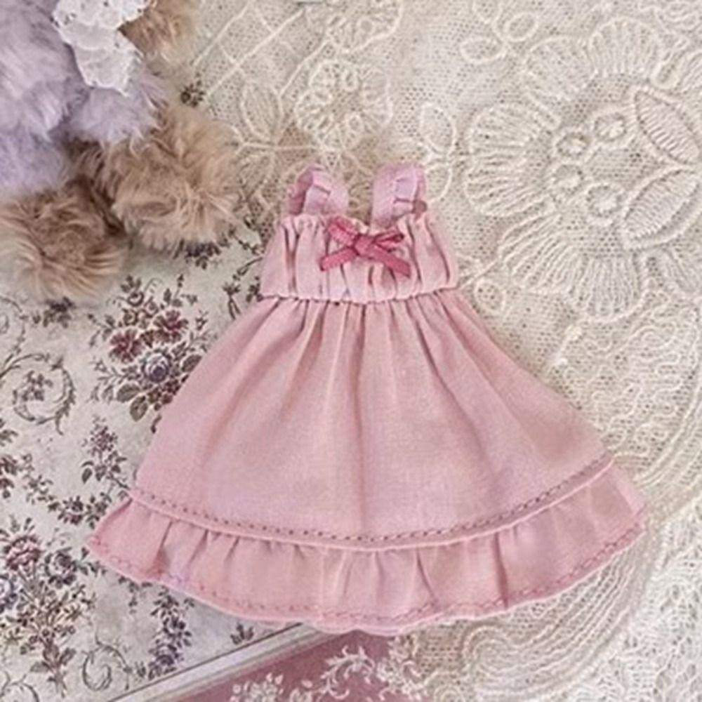 Handmade Dolls Nightgown Dress Fashion Doll Clothes Dresses for 1/11 OB11 Dolls/for 1/12 BJD