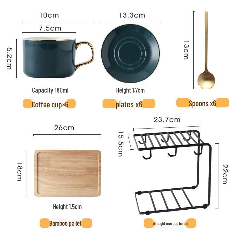 Aiqiyixuan LIU Nordic Ceramic Coffee & Tea Set