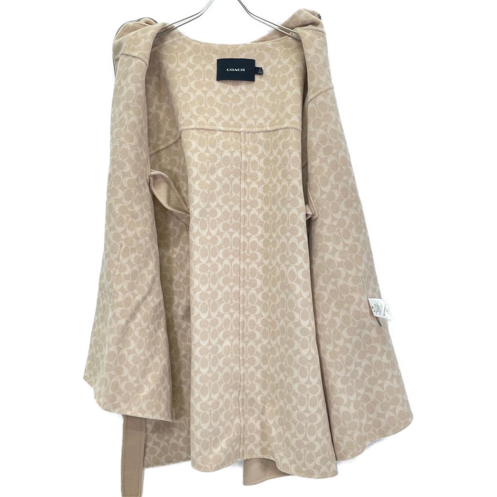 Coach 11003658 Beige Wool X Cashmere Signature Lining Belted Cape Coat Coat XS/S beigeUsed