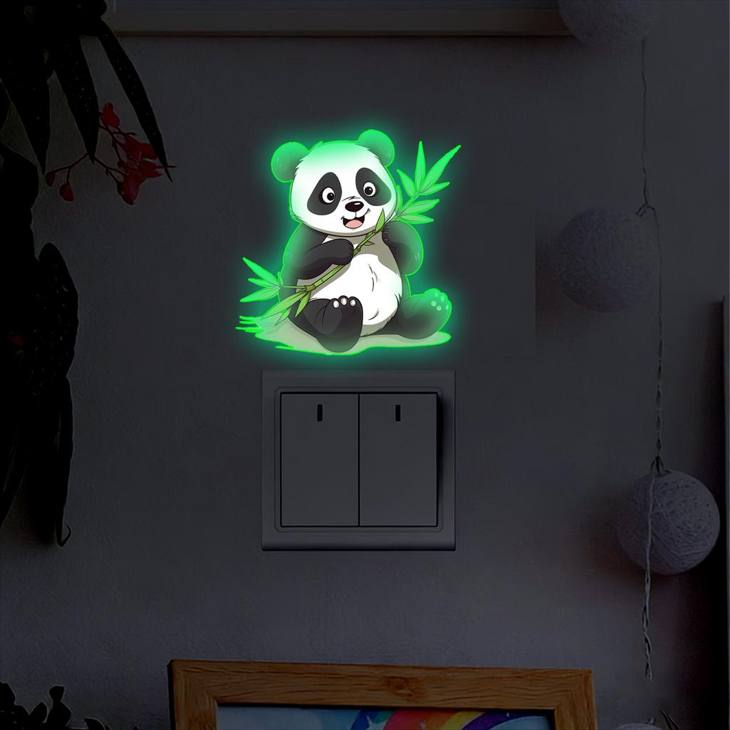 Luminous Panda Bedroom Study Room Living Room Decoration Switch Stickers