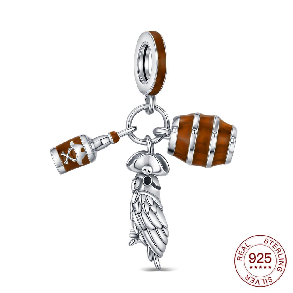 Copper Summer Beaded Classic Pirate Luggage Charms Jewelry Making For Bracelet Diy Women'S Everyday Glamour Fashion Gifts