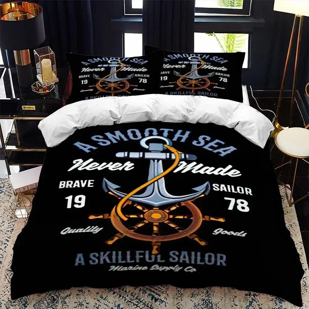 

Top Nautical Series Bedding Set Boys Girls Twin Queen Size Duvet Cover Pillowcase Bed Kids Adult Fashion For Home Textileextile 70x133cm 2pcs