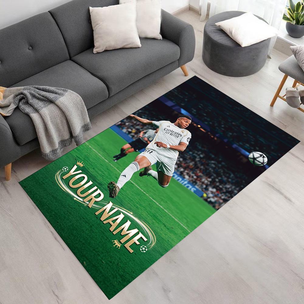 Mbappé Customize Text Floor Mat Suitable for Entryway Kitchen Outdoor Game Room Anti-slip Rug Office Home Decor Perfect Gift for Women/Men
