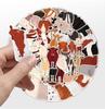 50 Pcsset Cartoon Animal Cattle Cow Stickers Kawaii Laptop Guitar Luggage Fridge Phone Case Graffiti Sticker Decal
