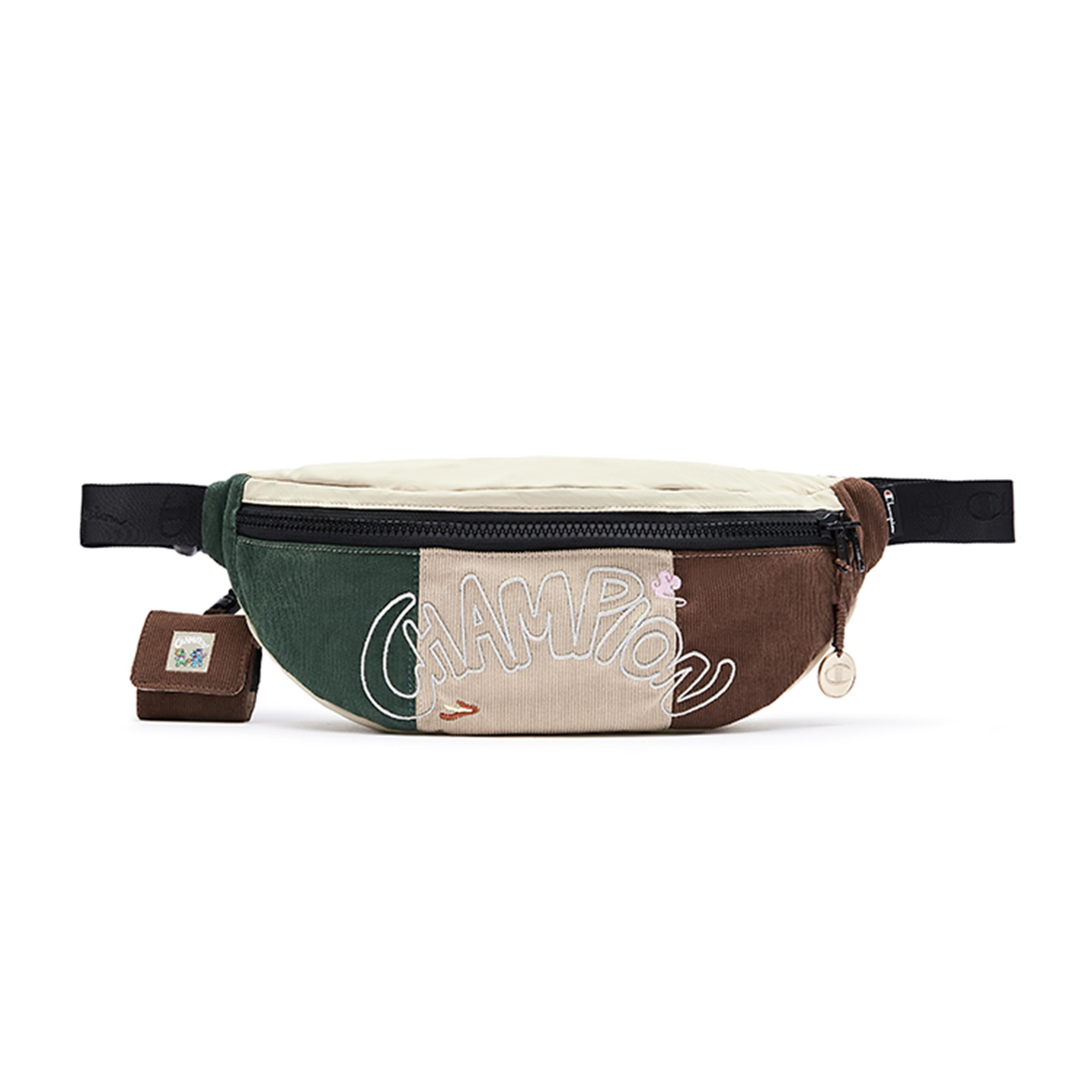 

New Champion Dragonman Series Textile, Synthetic Leather Dumpling Bag, Crossbody Bag, Fanny Pack Small Unisex Green/Black U4AACPU32 38.1*9.9*13.0CM