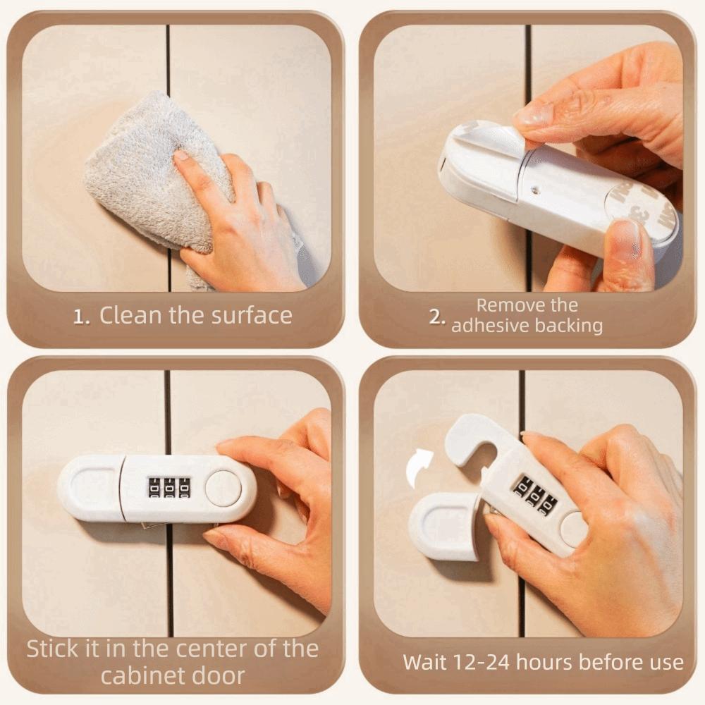 Multi-function Cabinet Door Safety Lock DIY Cabinet Lock  Double Opening Refrigerator