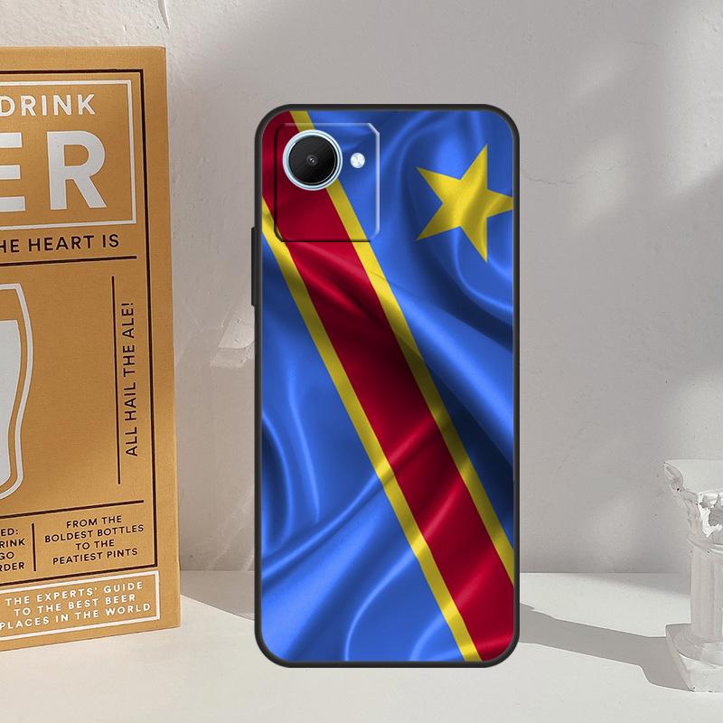 Congo Democratic Republic Flag For Realme GT 6 6T 5 GT7 Pro C67 C75 C61 C55 C53 C51 C21Y C25S 10 11 12 13 14 Pro Plus Case