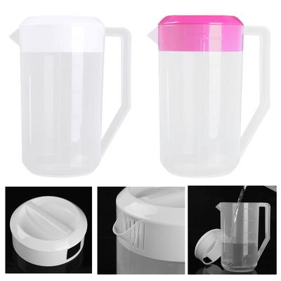 1500/2000/2500 ml Livsmedelsgodkänd Plast Mätkanna för Vatten, Saft, Varmt/Kallt Vatten