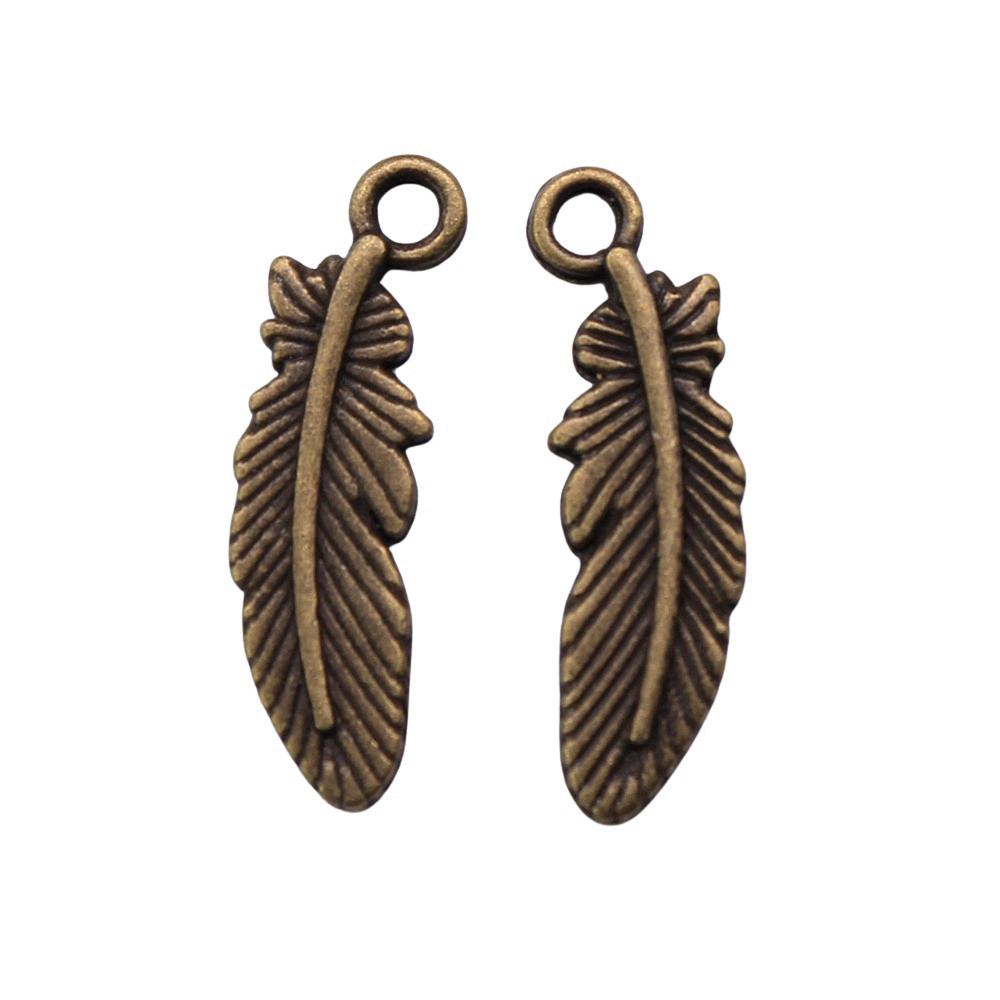 Feather Charms Multi Color Alloy Leaf Pendants For Boho Style DIY Jewelry Accessories