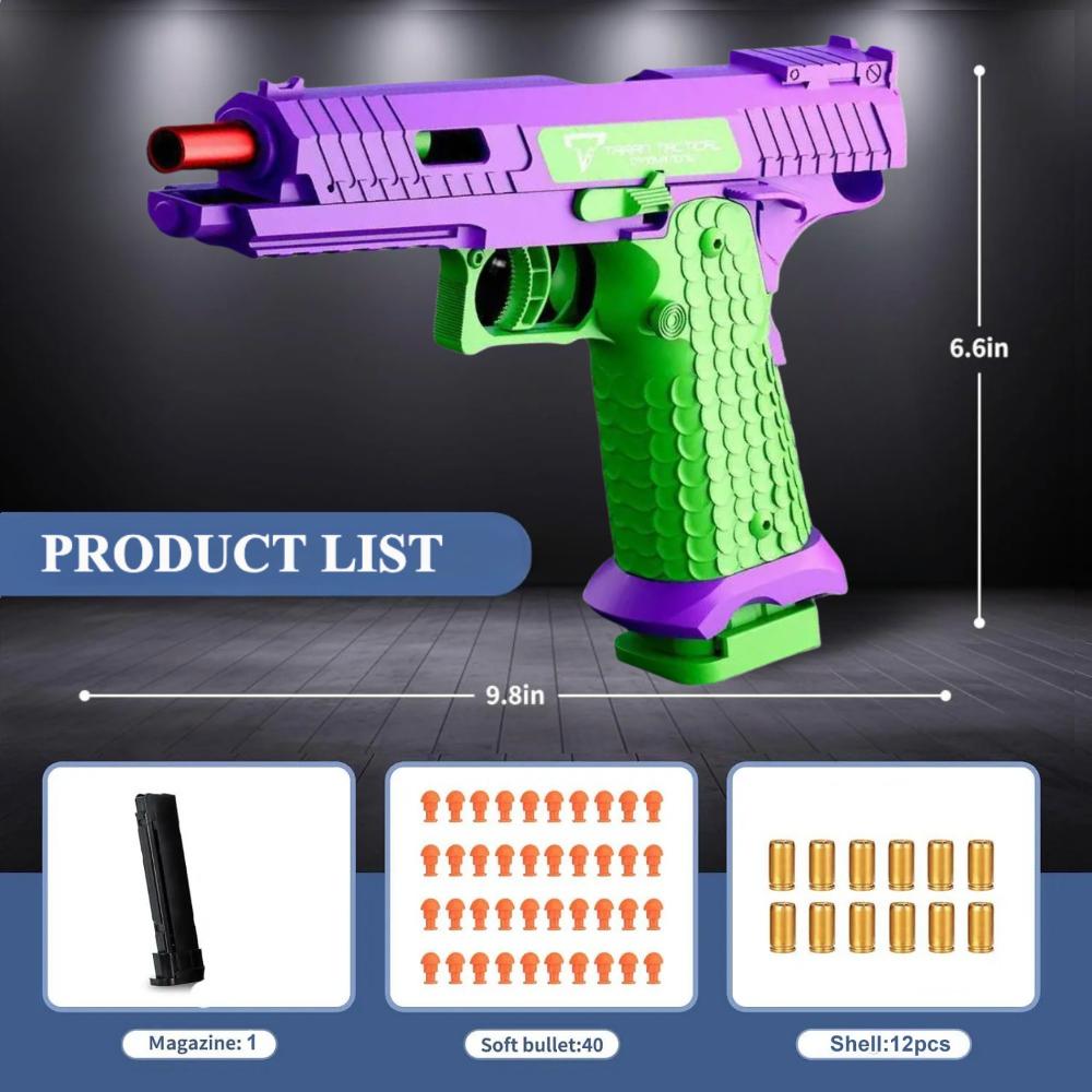 2011SIG17 Shell Ejceting Toy Gun Model Automatic Continuous Firing Soft Bullet Empty Hanging Airsoft Birthday Gifts for Boys
