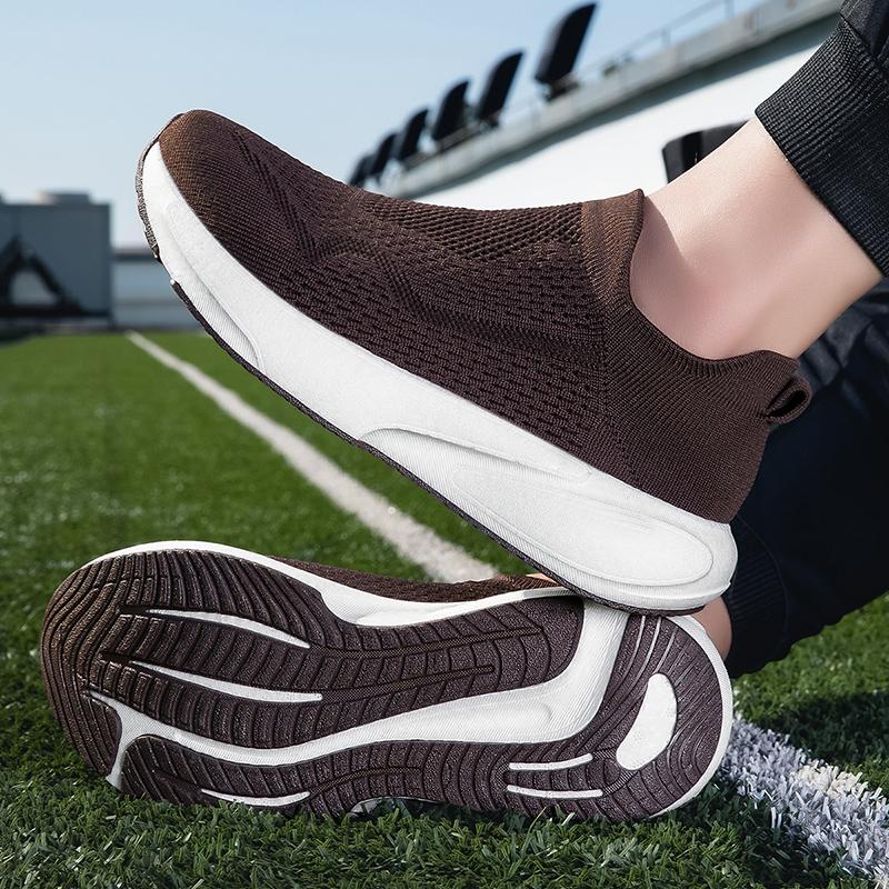 Women's Black Sport Shoes Men Casual Lightweight Slip On Walking Socks Shoes Couple Jogging Sneakers Plus Size