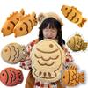 New Cartoon Lifelike Taiyaki Yellow Snapper Fish Plush Pillow Stuffed  Animal Cushion Sofa Chair Decor Birthday Christmas Gifts
