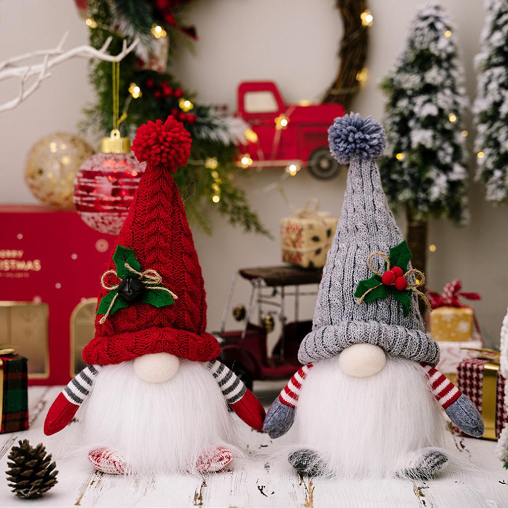 Christmas Decorations Glowing Swedish Gnomes with LED Light Scandinavian Nisse Tomtes Elf Doll for Holiday Party Decor