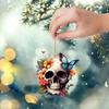 Skeleton Halloween Flower Butterfly Pattern Acrylic Pendant For Car Decoration