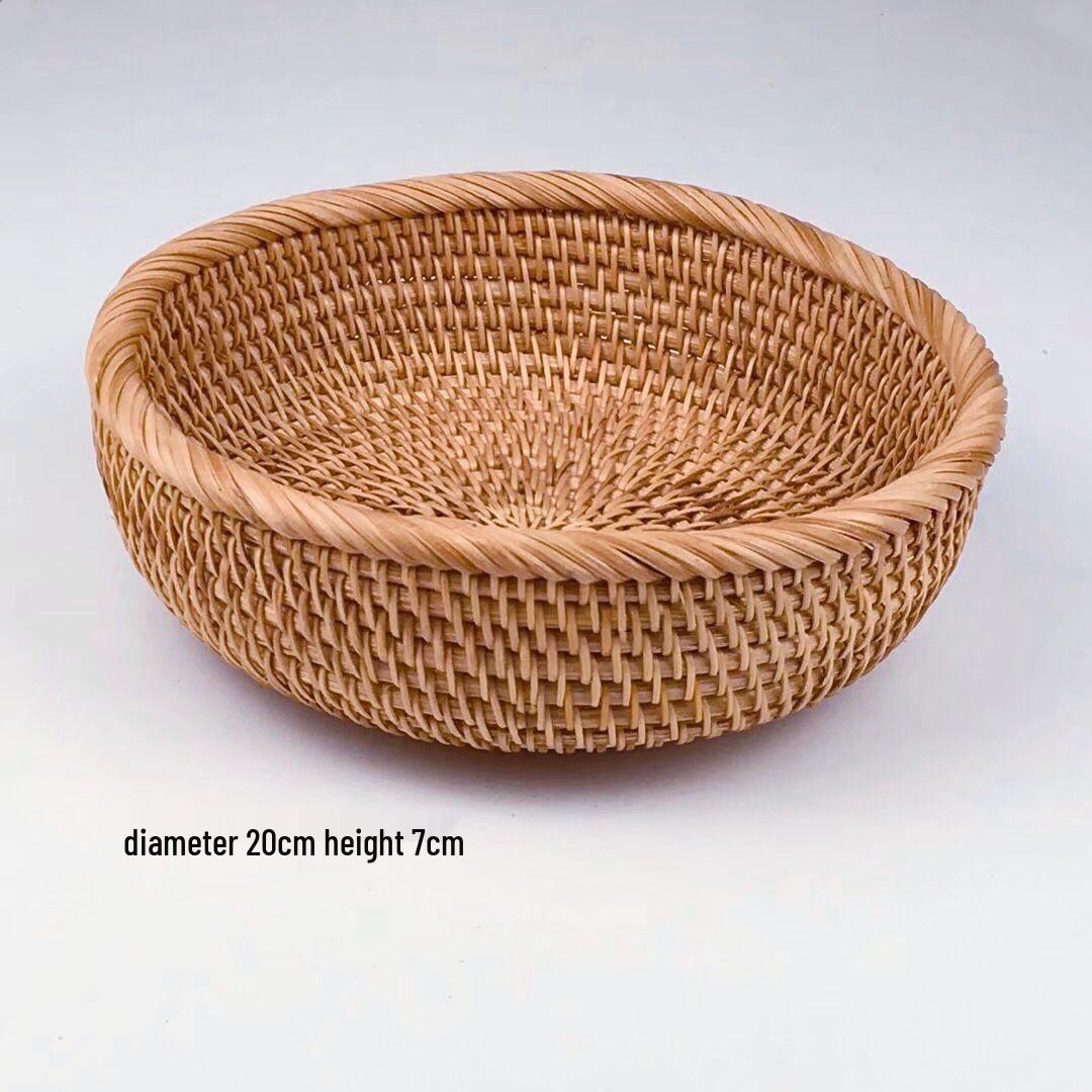

Vietnamese Rattan Woven Basket Set: Candy, Storage, and Round Fruit Trays