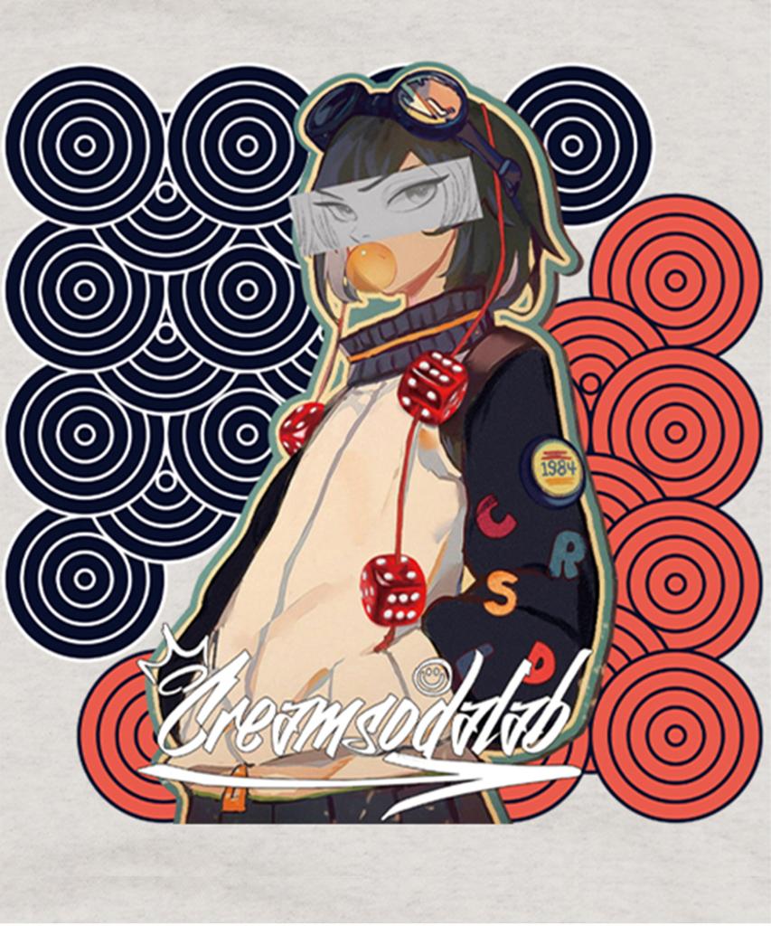 Dice Girl Hoodie Oatmeal