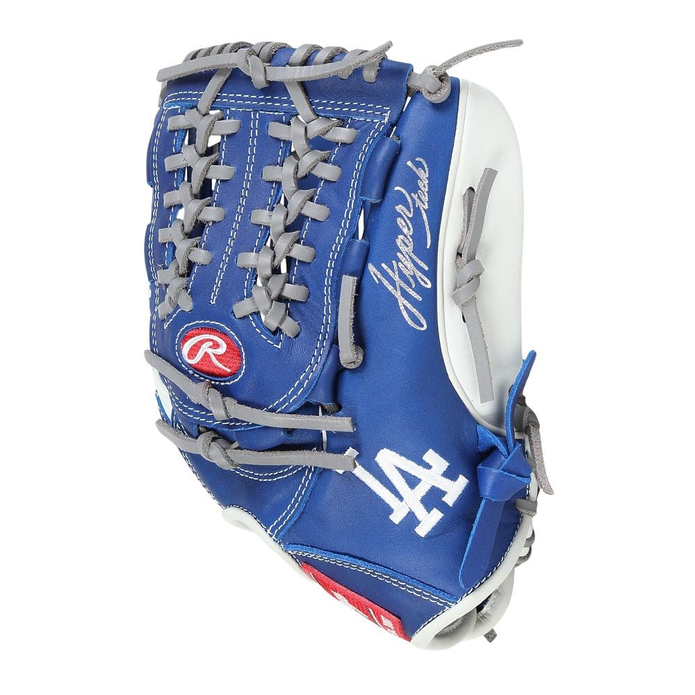 Rawlings HYPER TECH MLB Outfielder Glove GR5HTMN55W 11.75 Inches Dodgers Adults