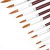 12Pcs Wine Red Nylon Hair Drawing Brush Art Painting Set Tool(round)