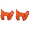 Handicraft Chicken Sculpture Cartoon Garden Statue Funny Hen Figurine  Fences