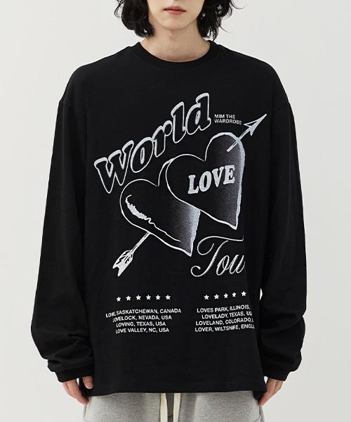 Mimdeowodeulobeu Love Tour Oversized Long Sleeve_Black